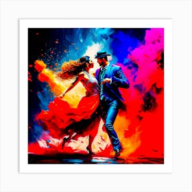 Latin Dancers Art Print