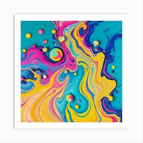 Colorful Paint Art Print