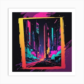 Neon City Art Print