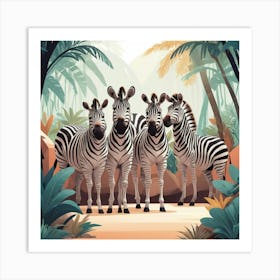 Graphic Design Zebra Hangout Art 0 Art Print