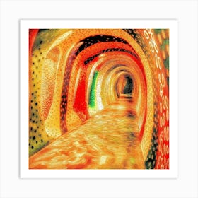 Tunnel Of colors Art Print