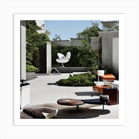 Modern Garden Furniture Art Print