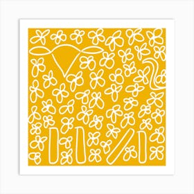 Yellow Sheep Art Print