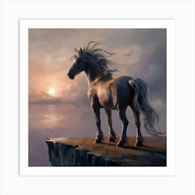 Sunset Horse 49 Art Print