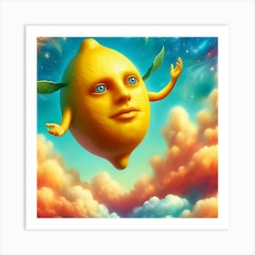 Lemon, Surrealist Painting 1 Art Print