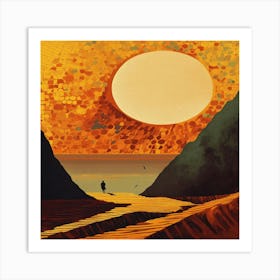 Sunset In The Desert 2 Art Print