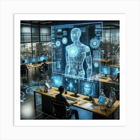 Futuristic Office 4 Art Print