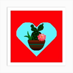 Cactus Heart Art Print