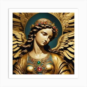 Gods Golden Angel Art Print