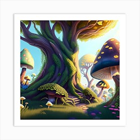 Mushroom Forest 2 Art Print