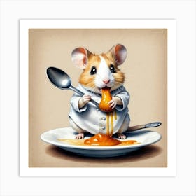 Chef Hamster 25 Art Print