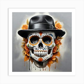 Day Of The Dead Skull 2 Art Print