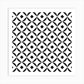 Black And White Geometric Pattern Art Print