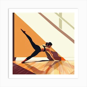 Woman Doing Yoga Art Print