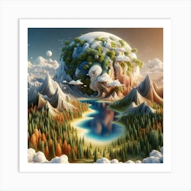 Planet In The Sky Art Print