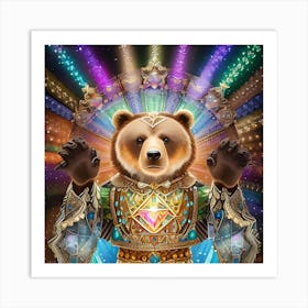 Bear Of The Rainbow Art Print