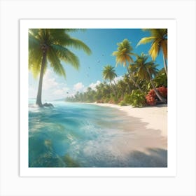 Beach Scene Art Print