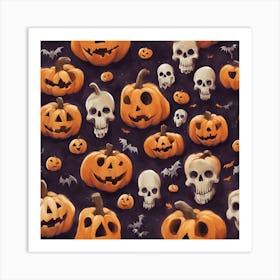 Halloween Pumpkins Art Print