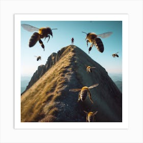 Bees In Flight Art Print