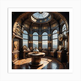 Room With A Clock Art Print