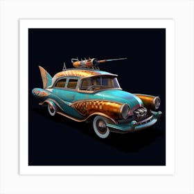 Car With A Gun Art Print