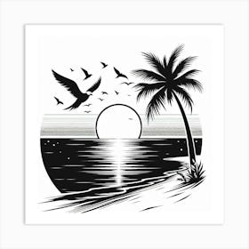 A serene beach 2 Art Print