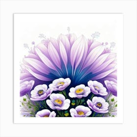 Purple Flowers Art Print