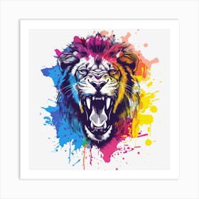 Lion Painting 4 Affiche