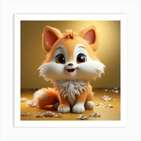 Cute Fox Art Print