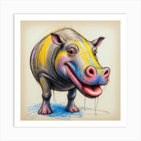 Hippo 37 Art Print