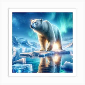 Polar Bear In The Arctic Art Print