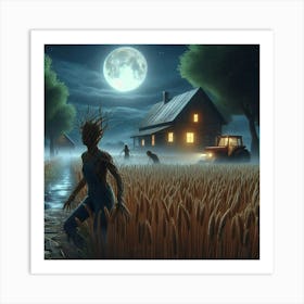 Tree creature in the field 5 Art Print