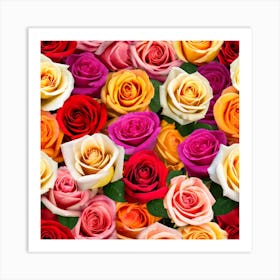 Colorful Roses 28 Art Print