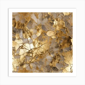 Gold Marble Texture Art Print