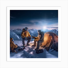 Night In The Mountains Art Print