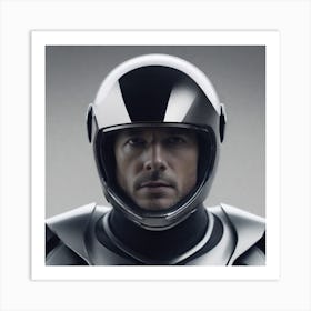 Man In A Helmet 1 Art Print