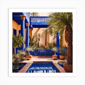 Courtyard In Morocco Art Print