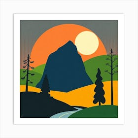 Yosemite Landscape Art Print