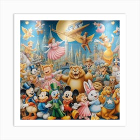 Mickey'S Magical World Art Print