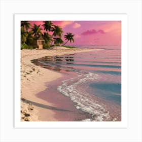 Sunset On The Beach 6 Art Print