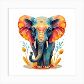 Elephant Painting 3 Art Print