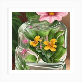 Style Botanical Illustration In Colored Pencil Art Print