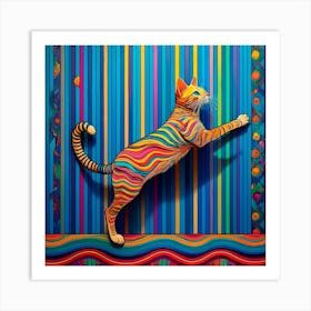 Rainbow Cat Art Print