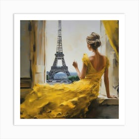 Enjoying Eiffel Tower view Art Print