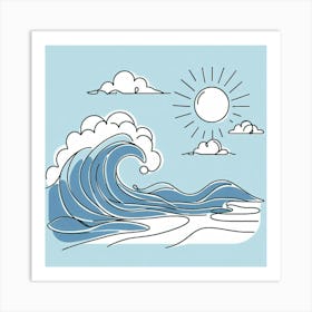 Wave In The Sky Art Print