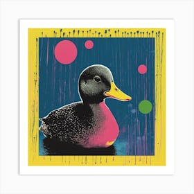 Geometric Colourful Duck 3 Art Print