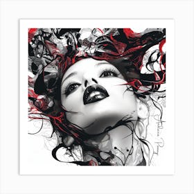 Black And Red Art Print