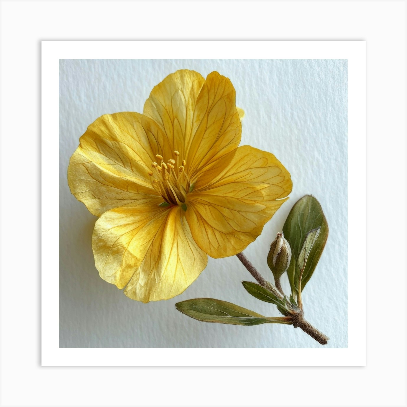 Yellow Azalea Art Print by Aloke Design