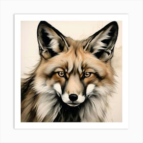 Fox illustration Art Print