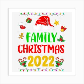 Matching Family Christmas 2022 Christmas Lights Xmas Holiday Art Print